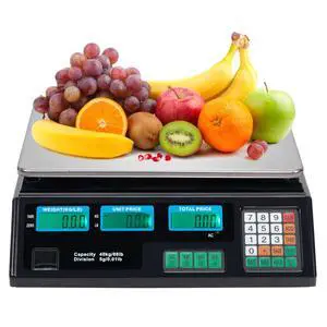 88LB 40KG Deli Electronic Commercial Price Computing Scale with LCD Display for Retail Outlet Store, Kitchen, Restaurant Market, Farmer, Food, Meat, Fruit - Silver & Black 88LB 40KG Deli Electronic Commercial Price Computing Scale with LCD Display for Retail Outlet Store, Kitchen, Restaurant Market, Farmer, Food, Meat, Fruit - Silver & Black