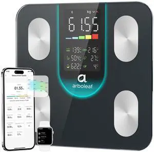 Smart Scale for Body Weight and Fat, 14 Metrics in App, Black Smart Scale for Body Weight and Fat, 14 Metrics in App, Black
