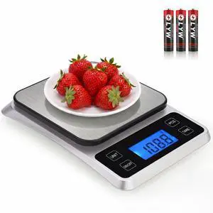 Kitchen Digital Scale, 0.1 g/0.001 oz High Precision Electronic Scale, Max 5 kg/11 lbs, Multiple Unit Conversion, Auto Power-Off/Tare/Counting Function, Stainless Steel Weighing Platform (Silver) Kitchen Digital Scale, 0.1 g/0.001 oz High Precision Electronic Scale, Max 5 kg/11 lbs, Multiple Unit Conversion, Auto Power-Off/Tare/Counting Function, Stainless Steel Weighing Platform (Silver)