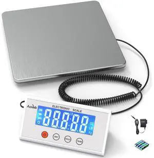 Digital Shipping Scale, 440lb Heavy Duty Stainless Steel Postal Scale for Packages, Mailing,Ideal for Home, Office, Warehouse & Shipping Business, Includes Manual & Adapter Digital Shipping Scale, 440lb Heavy Duty Stainless Steel Postal Scale for Packages, Mailing,Ideal for Home, Office, Warehouse & Shipping Business, Includes Manual & Adapter