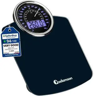 Hybrid Bathroom Scale for Body Weight - Analog & Digital Display, 400 lbs Hybrid Bathroom Scale for Body Weight - Analog & Digital Display, 400 lbs