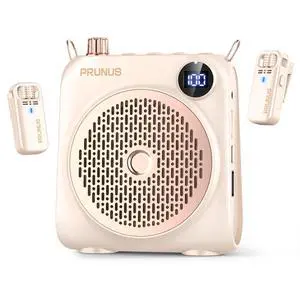 Voice Amplifier for Teachers with 2 Magnetic Wireless Lavalier Mics Voice Amplifier for Teachers with 2 Magnetic Wireless Lavalier Mics
