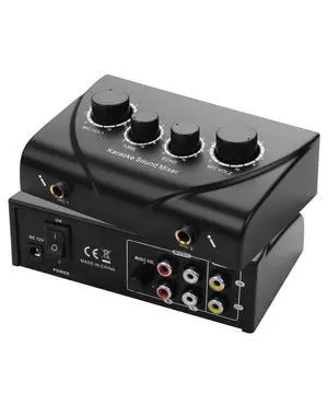 Karaoke Sound Mixer, Dual MIC Input with Echo Control Compatible with TV, Computer, Smartphone & Tablet for Home Karaoke Parties Karaoke Sound Mixer, Dual MIC Input with Echo Control Compatible with TV, Computer, Smartphone & Tablet for Home Karaoke Parties
