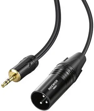 3.5mm to XLR Cable, 6 ft Male to Male Audio Cord Adapter with 1/8" AUX TRS Connector for Phone Tablet Laptop Voice Recorder MP3 Player Mixer Speaker Preamp, Not for Microphone Use, MS023 3.5mm to XLR Cable, 6 ft Male to Male Audio Cord Adapter with 1/8" AUX TRS Connector for Phone Tablet Laptop Voice Recorder MP3 Player Mixer Speaker Preamp, Not for Microphone Use, MS023