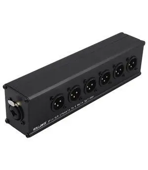 3Pin XLR 1/4 TRS Female to 6 XLR Male 1 in 6out Splitter Adapter,Professional Balanced Parallel 6Way XLR Single Input to six Output Connection Adapter for Mixer, Microphone, Audio Player 3Pin XLR 1/4 TRS Female to 6 XLR Male 1 in 6out Splitter Adapter,Professional Balanced Parallel 6Way XLR Single Input to six Output Connection Adapter for Mixer, Microphone, Audio Player