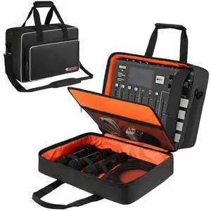 Large Audio Mixer Travel Case Compatible with RODECaster Pro,RODECaster Pro II,TC-Helicon GoXLR,Podcast Mixer Case Protective DJ Mixer Storage Bag for Microphones and More Podcast Equipment Large Audio Mixer Travel Case Compatible with RODECaster Pro,RODECaster Pro II,TC-Helicon GoXLR,Podcast Mixer Case Protective DJ Mixer Storage Bag for Microphones and More Podcast Equipment