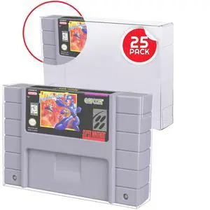 SNES Games Cartridge Protector Compatible for Super Nintendo SNES Games Cartridge - 0.40 MM Thick, Anti-Dust, Acid-Free SNES Super Games Cart, Clear PET Case Protector by EVORETRO (Pack of 25) SNES Games Cartridge Protector Compatible for Super Nintendo SNES Games Cartridge - 0.40 MM Thick, Anti-Dust, Acid-Free SNES Super Games Cart, Clear PET Case Protector by EVORETRO (Pack of 25)