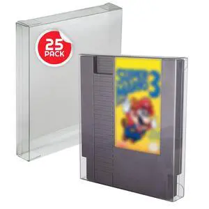 NES Cartridge Case Protector Compatible with Nintendo NES Cartridge Games - 0.40MM Thick NES Game Sleeves. NES Cartridge Holder partner for retro game system collection (Pack of 25) NES Cartridge Case Protector Compatible with Nintendo NES Cartridge Games - 0.40MM Thick NES Game Sleeves. NES Cartridge Holder partner for retro game system collection (Pack of 25)