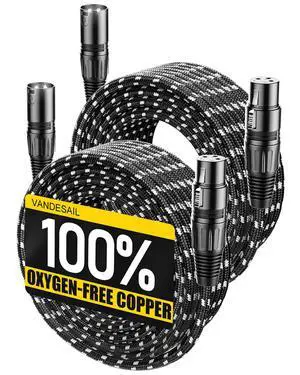 Long XLR Cables 30ft 2 Pack,XLR Microphone Cable,OFC Shielded Long XLR Cables 30ft 2 Pack,XLR Microphone Cable,OFC Shielded