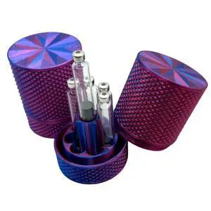 7-Slot 3ml Injection Pen Cartridge Storage Tube with Purge Tower | Screw-Top Case for Pen Cartridges (Not Standard Peptide Vials) | Cosmic Blue Silk 7-Slot 3ml Injection Pen Cartridge Storage Tube with Purge Tower | Screw-Top Case for Pen Cartridges (Not Standard Peptide Vials) | Cosmic Blue Silk