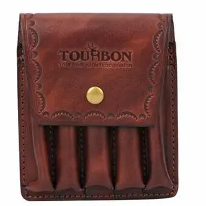 Hunting Leather Rifle Cartridge Holder 5 Round Ammo Wallet Pouch Hunting Leather Rifle Cartridge Holder 5 Round Ammo Wallet Pouch