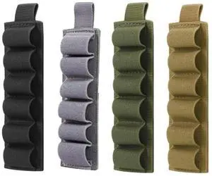 4PCS 6 Round Shell Holder Tactical Buttstock 12/20GA Cartridge Shell Case Bag Elastic Ammo Bullet Carrier Holster(4 Color Included) 4PCS 6 Round Shell Holder Tactical Buttstock 12/20GA Cartridge Shell Case Bag Elastic Ammo Bullet Carrier Holster(4 Color Included)