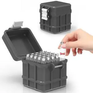 25 Slots 3mL Cartridge Storage Case, Pen Cartridges & Vials Holder Box-Grey 25 Slots 3mL Cartridge Storage Case, Pen Cartridges & Vials Holder Box-Grey