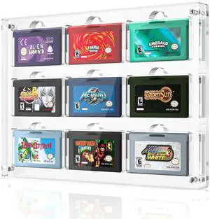 Video Game Cartridges Display Case,Compatible with Gameboy Advance Card Holder,Magnetic Acrylic Frame for Retro Game Gba Cartridge Collection (GBA Game Display, 9 Slot (GBA)) Video Game Cartridges Display Case,Compatible with Gameboy Advance Card Holder,Magnetic Acrylic Frame for Retro Game Gba Cartridge Collection (GBA Game Display, 9 Slot (GBA))