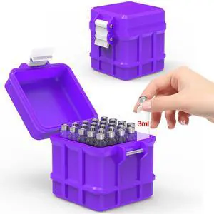 25 Slots 3mL Cartridge Storage Case,Pen Cartridges,Vials Holder Box-Purple 25 Slots 3mL Cartridge Storage Case,Pen Cartridges,Vials Holder Box-Purple