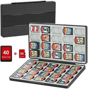 Switch Game Case for Nintendo Switch 2/Switch/OLED/Lite, Magnetic Switch-2 Game Case Holder with 40 Cartridge & 80 Micro SD Card Slots, Portable Travel Switch-Game-Card Gift Organizer Box Switch Game Case for Nintendo Switch 2/Switch/OLED/Lite, Magnetic Switch-2 Game Case Holder with 40 Cartridge & 80 Micro SD Card Slots, Portable Travel Switch-Game-Card Gift Organizer Box