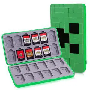 Game Card Case for Nintendo Switch/Switch 2/OLED/Lite, Portable Switch Game Case Magnetic Closure Games Holder with 24 Slots for Games Cards & SD Cards Durable Cartridge Cases Hard Shell, Green Game Card Case for Nintendo Switch/Switch 2/OLED/Lite, Portable Switch Game Case Magnetic Closure Games Holder with 24 Slots for Games Cards & SD Cards Durable Cartridge Cases Hard Shell, Green