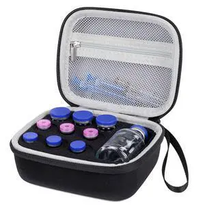 10 Slots Peptide Case for Fridge, Vial Storage Case for 1ml 3ml 5ml 10ml 30ml Vials, Insulin Vial Protector Organizer Bag for Diabetic Medication 10 Slots Peptide Case for Fridge, Vial Storage Case for 1ml 3ml 5ml 10ml 30ml Vials, Insulin Vial Protector Organizer Bag for Diabetic Medication