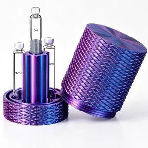 3ml Injection Pen Cartridge Storage Tube with Purge Tower, 7 Slot Injection Pen Cartridges Holder for Protection Travel Fill Station Protective Case, Silk Purple Color 3ml Injection Pen Cartridge Storage Tube with Purge Tower, 7 Slot Injection Pen Cartridges Holder for Protection Travel Fill Station Protective Case, Silk Purple Color