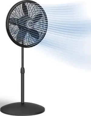 Adjustable Pedestal Fan - 18 - 1827 - Black Adjustable Pedestal Fan - 18 - 1827 - Black