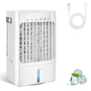 Portable Air Conditioner Fan, Mini Air Cooling Fan with 3 Speeds,Air Conditioner with 120° Oscillating & 1-8H Timer,AC with cooling mist,Ventilador portatil de CA for Bedroom Office-900ml water tank Portable Air Conditioner Fan, Mini Air Cooling Fan with 3 Speeds,Air Conditioner with 120° Oscillating & 1-8H Timer,AC with cooling mist,Ventilador portatil de CA for Bedroom Office-900ml water tank