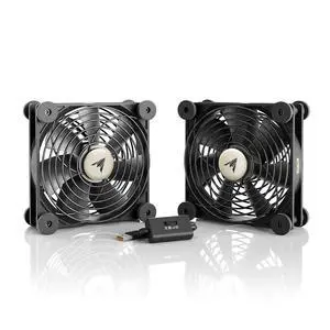 MULTIFAN S7, Quiet Dual 120mm USB Fan, UL-Certified for Receiver DVR Playstation Xbox Computer Cabinet Cooling MULTIFAN S7, Quiet Dual 120mm USB Fan, UL-Certified for Receiver DVR Playstation Xbox Computer Cabinet Cooling