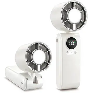 Portable Handheld Turbo Fan, 3-in-1 Personal Cooling Fan (White) Portable Handheld Turbo Fan, 3-in-1 Personal Cooling Fan (White)