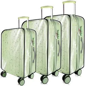 3 Pieces Thicken Clear Luggage Cover Protector, 20" 24" 28" PVC Luggage Covers for Suitcase Waterproof Dustproof Anti-scratch Travel Suitcase Covers Case for Wheeled Luggage 3 Pieces Thicken Clear Luggage Cover Protector, 20" 24" 28" PVC Luggage Covers for Suitcase Waterproof Dustproof Anti-scratch Travel Suitcase Covers Case for Wheeled Luggage