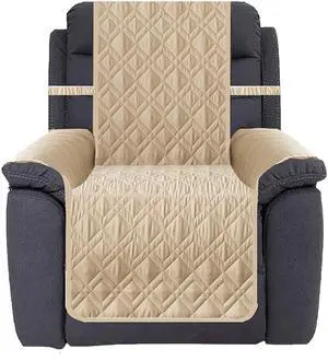 Waterproof Nonslip Recliner Cover Stay in Place, Dog Chair Cover Furniture Protector, Ideal Recliner Slipcovers for Pets and Kids (Beige, 23") Waterproof Nonslip Recliner Cover Stay in Place, Dog Chair Cover Furniture Protector, Ideal Recliner Slipcovers for Pets and Kids (Beige, 23")