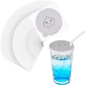 Drink Protective Cap 50 Pack, drink covers for alcohol protection, Keeps Unwanted Items From Getting Into Drink Cups, Universal Cup Lid for Fits Most Cup Sizes (water droplets, 50) Drink Protective Cap 50 Pack, drink covers for alcohol protection, Keeps Unwanted Items From Getting Into Drink Cups, Universal Cup Lid for Fits Most Cup Sizes (water droplets, 50)