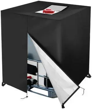 Zipper IBC Tote Cover Huapate 275Gallon/1000L, 420D Black Zipper IBC Tote Cover Huapate 275Gallon/1000L, 420D Black