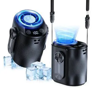 Portable Cool Clip Waist Fan with Ice Cooler,100-Speed, Rechargeable Portable Cool Clip Waist Fan with Ice Cooler,100-Speed, Rechargeable