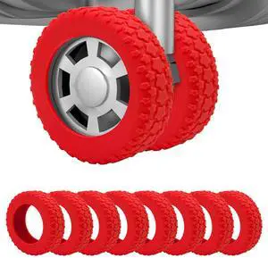 8PCS Silicone Luggage Wheel Covers for 2-2.4" Luggage Wheel Protector,Red 8PCS Silicone Luggage Wheel Covers for 2-2.4" Luggage Wheel Protector,Red