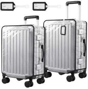 2 Pack 30 Inch Clear PVC Suitcase Cover Protectors Transparent Waterproof Dustproof and Anti-Scratch for Wheeled Luggage Travel 2 Pack 30 Inch Clear PVC Suitcase Cover Protectors Transparent Waterproof Dustproof and Anti-Scratch for Wheeled Luggage Travel
