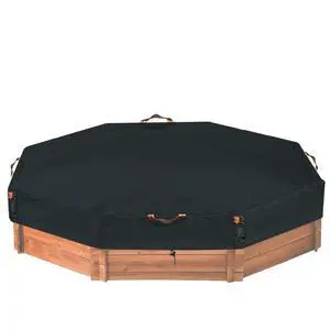 Octagonal Sandbox Cover, Windproof and Dustproof with Adjustable Hook and Loop for Stabilization, 420D Waterproof Oxford Fabric, Protect Outdoor Garden Kids Sandbox Sand and Toys (Black, 84"X78"X9" Octagonal Sandbox Cover, Windproof and Dustproof with Adjustable Hook and Loop for Stabilization, 420D Waterproof Oxford Fabric, Protect Outdoor Garden Kids Sandbox Sand and Toys (Black, 84"X78"X9"