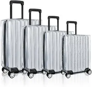 4 Pieces Clear Luggage Cover for Suitcase, Waterproof PVC Luggage Cover Protector, Anti-scratch Suitcase Protective Cover for Travel (20", 22", 24", 28") 4 Pieces Clear Luggage Cover for Suitcase, Waterproof PVC Luggage Cover Protector, Anti-scratch Suitcase Protective Cover for Travel (20", 22", 24", 28")