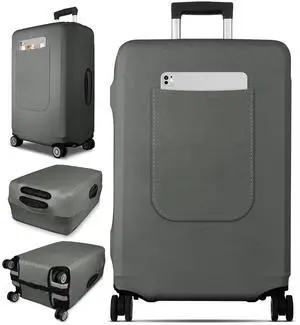 Luggage Cover for Suitcase Tsa Approved Protector - Luggage Sleeve Suit Case Cover Travel Stretch Large Baggage Case Protective Washable Fit 24-27 Inch Gray Luggage Cover for Suitcase Tsa Approved Protector - Luggage Sleeve Suit Case Cover Travel Stretch Large Baggage Case Protective Washable Fit 24-27 Inch Gray