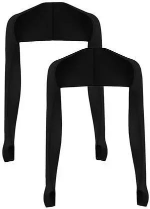 Cool Shawl Arm Covers 2-Pack Sun Protection with Finger Holes UV Protection Arm Covers for Golf (black) One size fits all Cool Shawl Arm Covers 2-Pack Sun Protection with Finger Holes UV Protection Arm Covers for Golf (black) One size fits all
