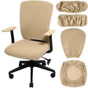 4 Pcs Office Chair Covers Stretchable Armrest Seat,XL,Camel 4 Pcs Office Chair Covers Stretchable Armrest Seat,XL,Camel