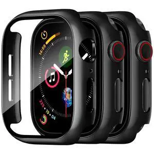 3 Pack Case Compatible with Apple Watch 40mm SE SE2 SE3 Series 6/5/4 Built-in Screen Protector, All-Around Ultra-Thin Bumper Full Cover Hard PC Protective Case for iWatch 40mm, Black 3 Pack Case Compatible with Apple Watch 40mm SE SE2 SE3 Series 6/5/4 Built-in Screen Protector, All-Around Ultra-Thin Bumper Full Cover Hard PC Protective Case for iWatch 40mm, Black