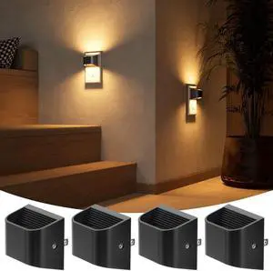 Night Lights Plug Into Wall, Auto On/Off, 4 Pack, Black, 3000K Night Lights Plug Into Wall, Auto On/Off, 4 Pack, Black, 3000K