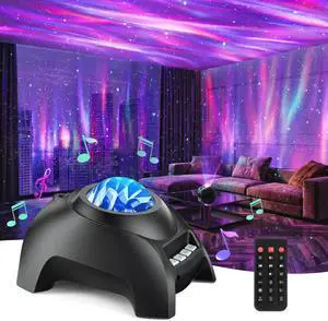 Northern Galaxy Light Aurora Projector, Star Projector with 33 Light Effects, Starry Nebula LED Lamp for Bedroom with Remote Control, White Noise, Kids/Adults Room Decor, Bluetooth Speaker for Parties Northern Galaxy Light Aurora Projector, Star Projector with 33 Light Effects, Starry Nebula LED Lamp for Bedroom with Remote Control, White Noise, Kids/Adults Room Decor, Bluetooth Speaker for Parties