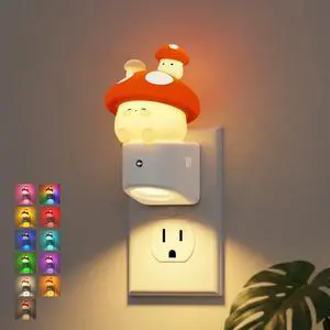 Night Light for Kids,3D Mushroom Night Lights Plug into wall Night Light for Kids,3D Mushroom Night Lights Plug into wall
