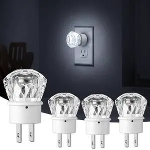 4 Pack Crystal Diamond Night Light,Plug-in Wall LED Nightlights 4 Pack Crystal Diamond Night Light,Plug-in Wall LED Nightlights