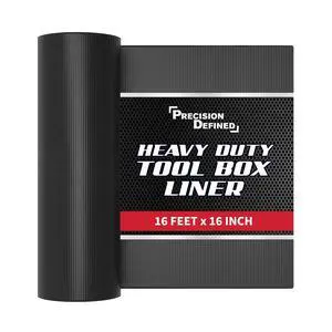 Toolbox Liner Non-Slip Tool Drawer Liner 16ft x 16" Black Toolbox Liner Non-Slip Tool Drawer Liner 16ft x 16" Black