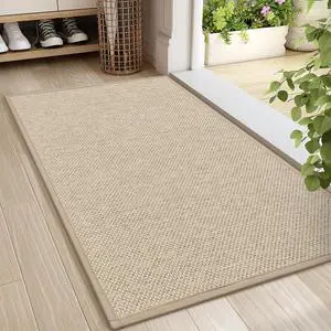 Door Mat 24"x36", Non Slip Door Mat Indoor Entrance, Rubber Backing Front Indoor Door mats Washable Absorbent Low-Profile Entryway Entry Resist Dirt Inside Door Mats, Khaki Door Mat 24"x36", Non Slip Door Mat Indoor Entrance, Rubber Backing Front Indoor Door mats Washable Absorbent Low-Profile Entryway Entry Resist Dirt Inside Door Mats, Khaki