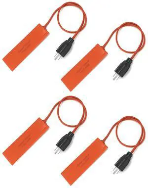 Silicone Heating Pad 20W 110V with US Plug 4 Pack Flexible Heat Pad for Pipes, Tanks & Valves Silicone Heating Pad 20W 110V with US Plug 4 Pack Flexible Heat Pad for Pipes, Tanks & Valves