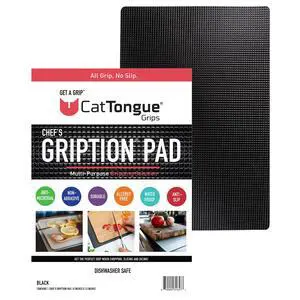 Grips 8"x12" Non-Slip Mat for Cutting Board, Black, 1-Pack Grips 8"x12" Non-Slip Mat for Cutting Board, Black, 1-Pack