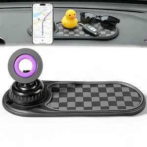 2026 Upgraded Car Phone Mount, 360° Adjustable Magnetic Anti-Slip Mat-Gray 2026 Upgraded Car Phone Mount, 360° Adjustable Magnetic Anti-Slip Mat-Gray
