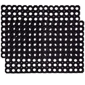 Interlocking Rubber Drainage Floor Mat - Anti-Fatigue - 24 x 16 inches - 2 Mats Interlocking Rubber Drainage Floor Mat - Anti-Fatigue - 24 x 16 inches - 2 Mats